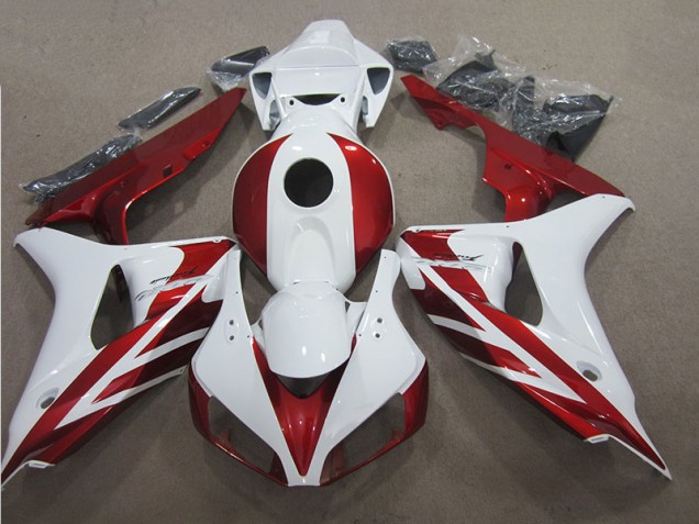 Rojo Blanco ABS Moto Plástica Honda CBR 1000 RR 06-07 Rojo Blanco ABS Moto Plástica Honda CBR 1000 RR 06-07