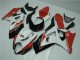Rojo Blanco ABS Moto Plástica Suzuki GSXR 1000 K7 07-08 Rojo Blanco ABS Moto Plástica Suzuki GSXR 1000 K7 07-08
