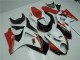 Rojo Blanco ABS Moto Plástica Suzuki GSXR 1000 K7 07-08 Rojo Blanco ABS Moto Plástica Suzuki GSXR 1000 K7 07-08