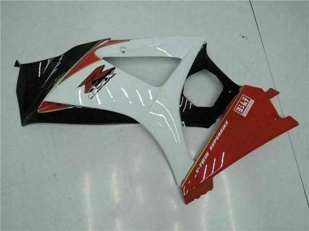 Rojo Blanco ABS Moto Plástica Suzuki GSXR 1000 K7 07-08 Rojo Blanco ABS Moto Plástica Suzuki GSXR 1000 K7 07-08