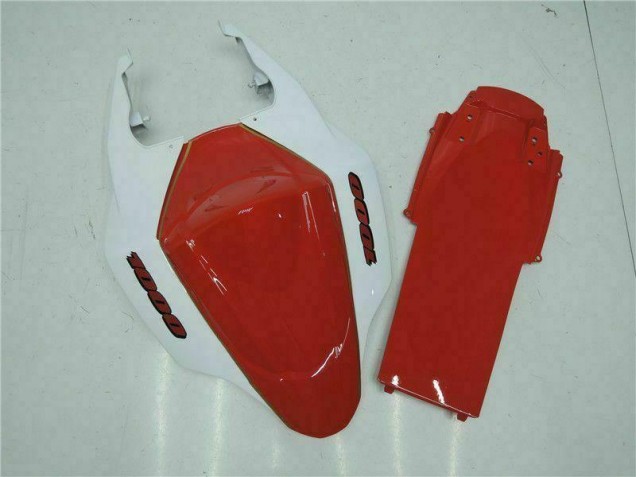 Rojo Blanco ABS Moto Plástica Suzuki GSXR 1000 K7 07-08 Rojo Blanco ABS Moto Plástica Suzuki GSXR 1000 K7 07-08