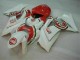 Rojo Blanco ABS Moto Plástico Suzuki GSXR 1000 K7 07-08 Rojo Blanco ABS Moto Plástico Suzuki GSXR 1000 K7 07-08