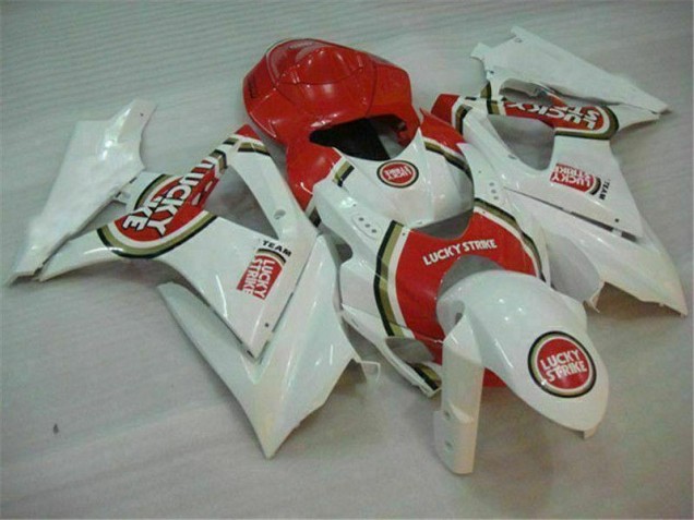 Rojo Blanco ABS Moto Plástico Suzuki GSXR 1000 K7 07-08 Rojo Blanco ABS Moto Plástico Suzuki GSXR 1000 K7 07-08