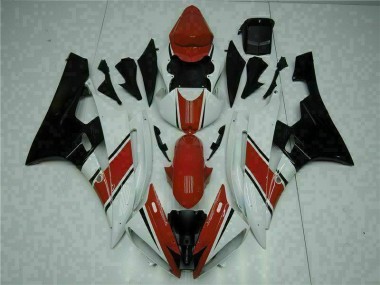 Rojo Blanco ABS Moto Plástico Yamaha R6 06-07