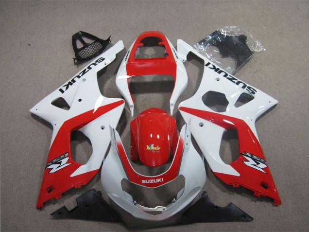 Rojo Blanco Carenado Moto Suzuki GSXR 1000 K3 03-04 Rojo Blanco Carenado Moto Suzuki GSXR 1000 K3 03-04