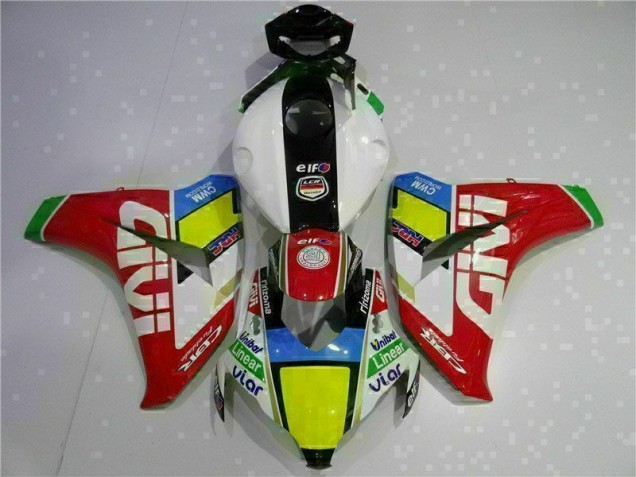 Rojo Blanco Kit Carenado Moto Honda CBR 1000 RR 08-11 Rojo Blanco Kit Carenado Moto Honda CBR 1000 RR 08-11
