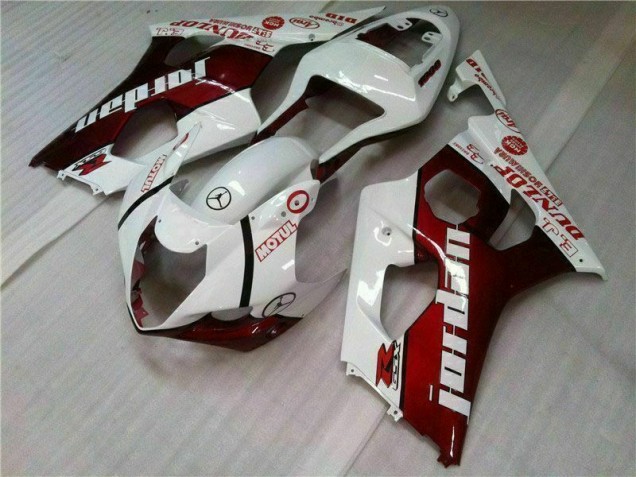 Rojo Blanco Kit Completo Carenado Moto Suzuki GSXR 1000 K3 03-04 Rojo Blanco Kit Completo Carenado Moto Suzuki GSXR 1000 K3 03-04