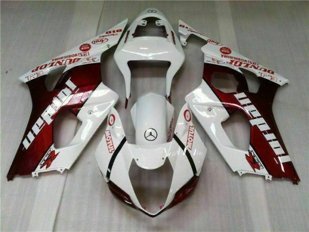 Rojo Blanco Kit Completo Carenado Moto Suzuki GSXR 1000 K3 03-04 Rojo Blanco Kit Completo Carenado Moto Suzuki GSXR 1000 K3 03-04