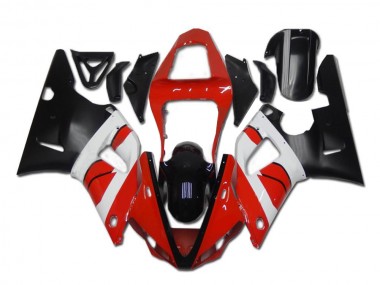 Rojo Blanco Negro Carenado Moto Yamaha R1 00-01