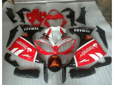Rojo Blanco & Negro Graphic Carenado Moto Yamaha R1 12-14