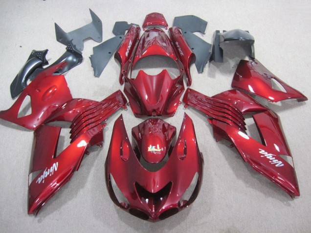 Rojo Blanco Ninja Calcomanía Carenado Moto Kawasaki ZX14R ZZR 1400 06-11 Rojo Blanco Ninja Calcomanía Carenado Moto Kawasaki ZX14R ZZR 1400 06-11