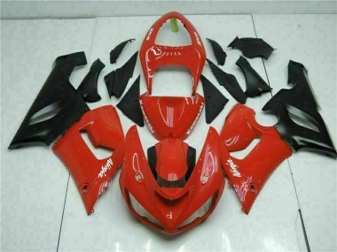 Rojo Carrocería Motocicletas Kawasaki ZX6R 05-06