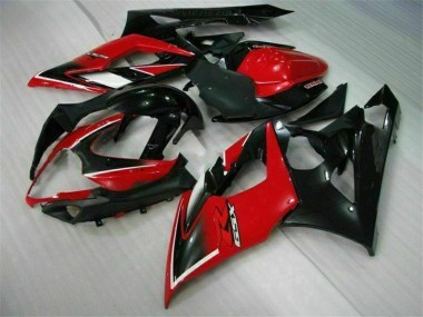 Rojo Negro ABS Kits Carenado Moto Suzuki GSXR 1000 K5 05-06