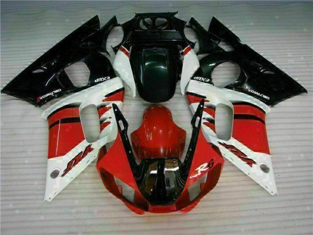 Rojo Negro ABS Kits Carenado Moto Yamaha R6 98-02