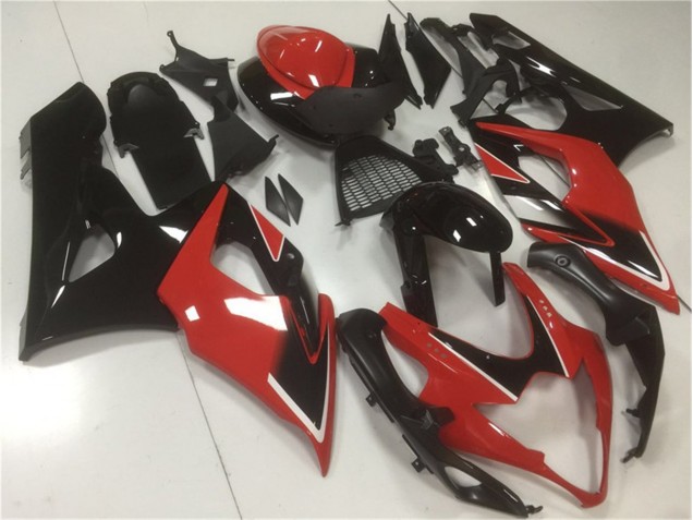 Rojo Negro ABS Moto Plástica Suzuki GSXR 1000 K5 05-06 Rojo Negro ABS Moto Plástica Suzuki GSXR 1000 K5 05-06