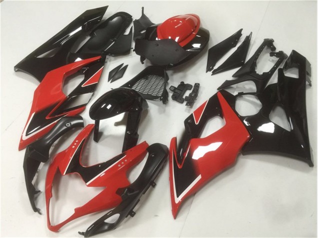 Rojo Negro ABS Moto Plástica Suzuki GSXR 1000 K5 05-06 Rojo Negro ABS Moto Plástica Suzuki GSXR 1000 K5 05-06