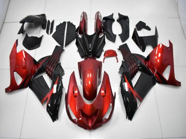 Rojo Negro Carenado Moto Kawasaki ZX14R ZZR 1400 06-11