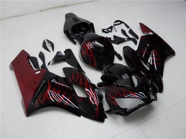 Rojo Negro Carenado Moto & Plástico Honda CBR 1000 RR 04-05