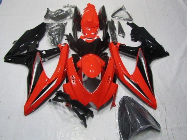 Rojo Negro Carenado Moto Suzuki GSXR 600 K8 08-10 Rojo Negro Carenado Moto Suzuki GSXR 600 K8 08-10