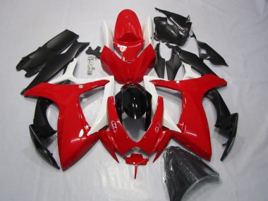 Rojo Negro Carenado & Plástico Moto Suzuki GSXR 600 K6 06-07
