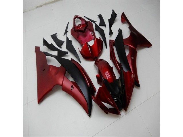 Rojo Negro Carenado & Plástico Moto Yamaha R6 08-16
