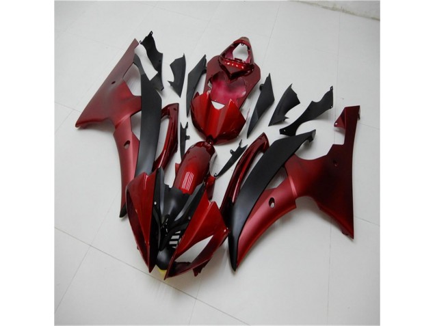 Rojo Negro Carenado & Plástico Moto Yamaha R6 08-16