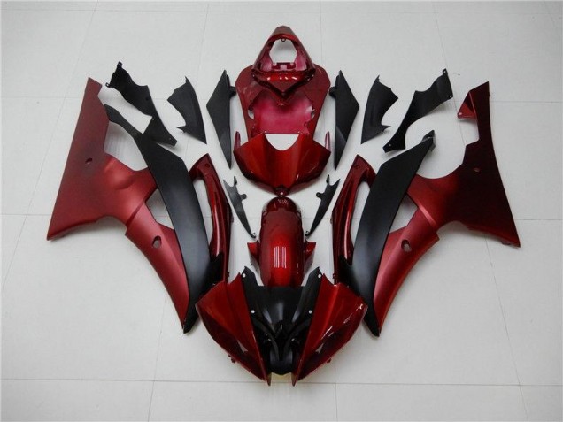 Rojo Negro Carenado & Plástico Moto Yamaha R6 08-16