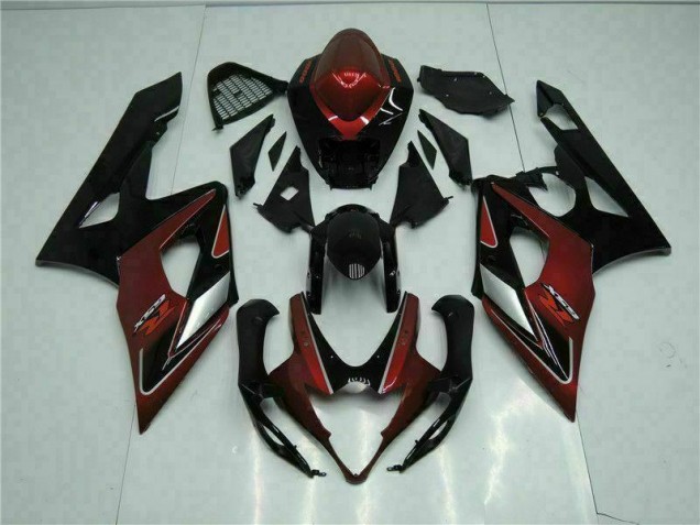 Rojo Negro Carrocería Motocicletas Suzuki GSXR 1000 K5 05-06 Rojo Negro Carrocería Motocicletas Suzuki GSXR 1000 K5 05-06