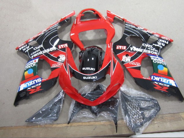 Rojo Negro Denso Carenado Moto Suzuki GSXR 1000 K1 00-02 Rojo Negro Denso Carenado Moto Suzuki GSXR 1000 K1 00-02