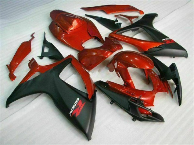 Rojo Negro Inyección Kit Carenado Moto Suzuki GSXR 600 / 750 K6 06-07 Rojo Negro Inyección Kit Carenado Moto Suzuki GSXR 600 / 750 K6 06-07