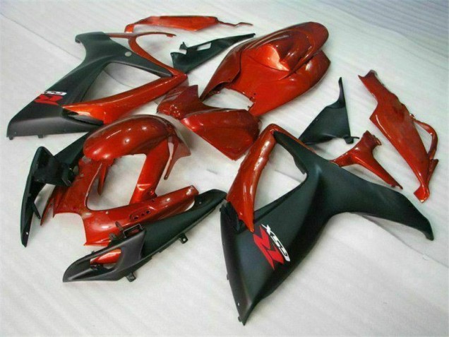 Rojo Negro Inyección Kit Carenado Moto Suzuki GSXR 600 / 750 K6 06-07 Rojo Negro Inyección Kit Carenado Moto Suzuki GSXR 600 / 750 K6 06-07