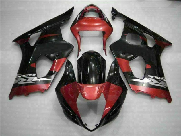 Rojo Negro Kit Carenado Moto Suzuki GSXR 1000 K3 03-04 Rojo Negro Kit Carenado Moto Suzuki GSXR 1000 K3 03-04