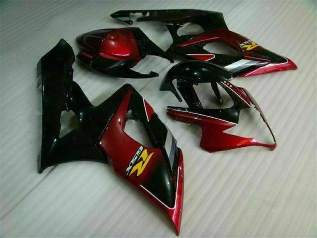 Rojo Negro Kit Carenado Moto Suzuki GSXR 1000 K5 05-06 Rojo Negro Kit Carenado Moto Suzuki GSXR 1000 K5 05-06