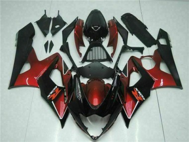 Rojo Negro Kit Completo Carenado Moto Suzuki GSXR 1000 K5 05-06
