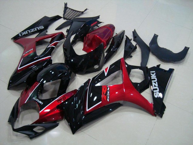 Rojo Negro Kits Carenado Moto Suzuki GSXR 1000 K7 07-08 Rojo Negro Kits Carenado Moto Suzuki GSXR 1000 K7 07-08