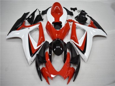Rojo Negro Kits Completo Carenado Moto Suzuki GSXR 600 / 750 K6 06-07