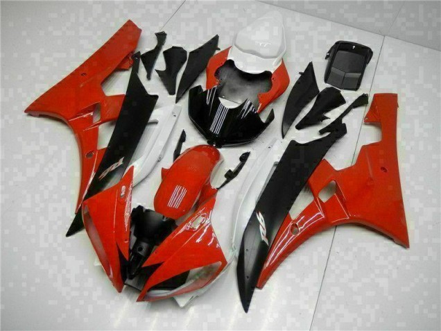 Rojo Negro Kits Completo Carenado Moto Yamaha R6 06-07