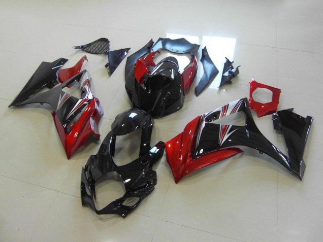 Rojo Negro No Pegatinas Carenado Moto Suzuki GSXR 1000 K7 07-08 Rojo Negro No Pegatinas Carenado Moto Suzuki GSXR 1000 K7 07-08