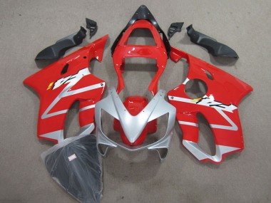 Rojo Plata ABS Kits Carenado Moto Honda CBR 600 F4i 01-03