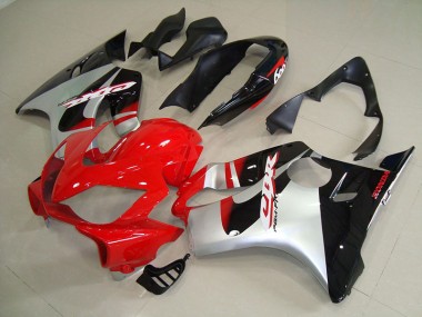 Rojo Plata Inyección Kits Carenado Moto Honda CBR 600 F4i 04-07