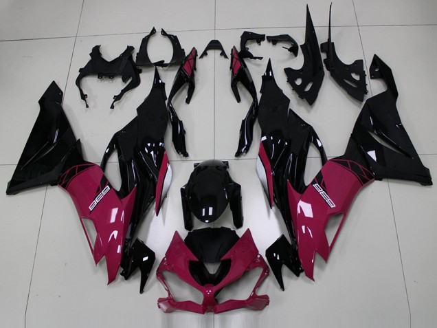 Rosa Negro Carenado Moto Kawasaki ZX6R 19-23 Rosa Negro Carenado Moto Kawasaki ZX6R 19-23