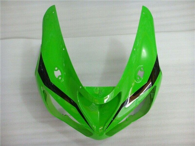 Verde Blanco Negro Carenado Moto Kawasaki ZX6R 05-06 Verde Blanco Negro Carenado Moto Kawasaki ZX6R 05-06