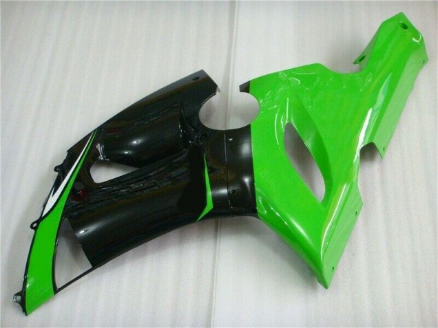 Verde Blanco Negro Carenado Moto Kawasaki ZX6R 05-06 Verde Blanco Negro Carenado Moto Kawasaki ZX6R 05-06