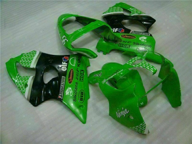 Verde Negro ABS Carenado Motocicleta Kawasaki ZX6R 00-02 Verde Negro ABS Carenado Motocicleta Kawasaki ZX6R 00-02