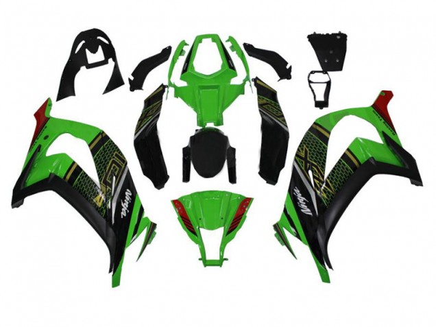 Verde Negro ABS Moto Plástica Kawasaki ZX10R 11-15 Verde Negro ABS Moto Plástica Kawasaki ZX10R 11-15