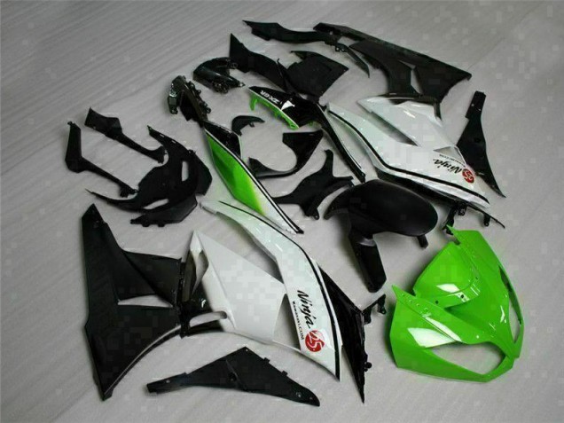 Verde Negro Blanco 25 Carenado Moto Kawasaki ZX6R 09-12 Verde Negro Blanco 25 Carenado Moto Kawasaki ZX6R 09-12
