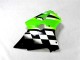 Verde Negro Blanco Kits ABS Carenado Motocicleta Kawasaki ZX6R 00-02 Verde Negro Blanco Kits ABS Carenado Motocicleta Kawasaki ZX6R 00-02