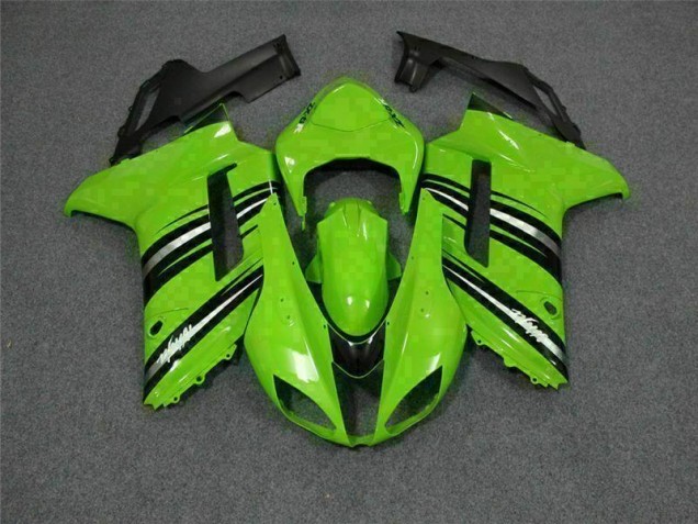 Verde Negro Carenado & Plástico Moto Kawasaki ZX6R 07-08 Verde Negro Carenado & Plástico Moto Kawasaki ZX6R 07-08