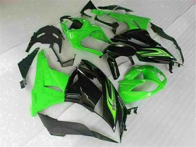 Verde Negro Carrocería Motocicletas Kawasaki ZX6R 09-12 Verde Negro Carrocería Motocicletas Kawasaki ZX6R 09-12