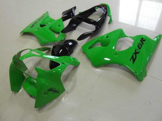 Verde Negro Cola Carenado Moto Kawasaki ZX6R 00-02 Verde Negro Cola Carenado Moto Kawasaki ZX6R 00-02